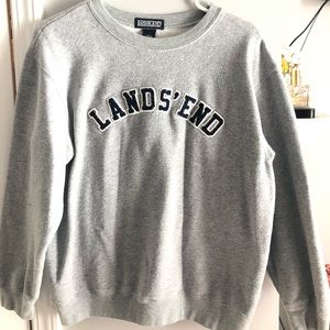 gray Lands’ End pullover